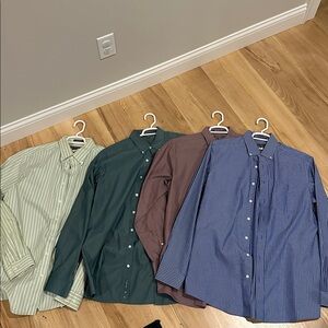 EDDIE BAUER Men’s TALL LARGE Lot of 4 Dress Shirts